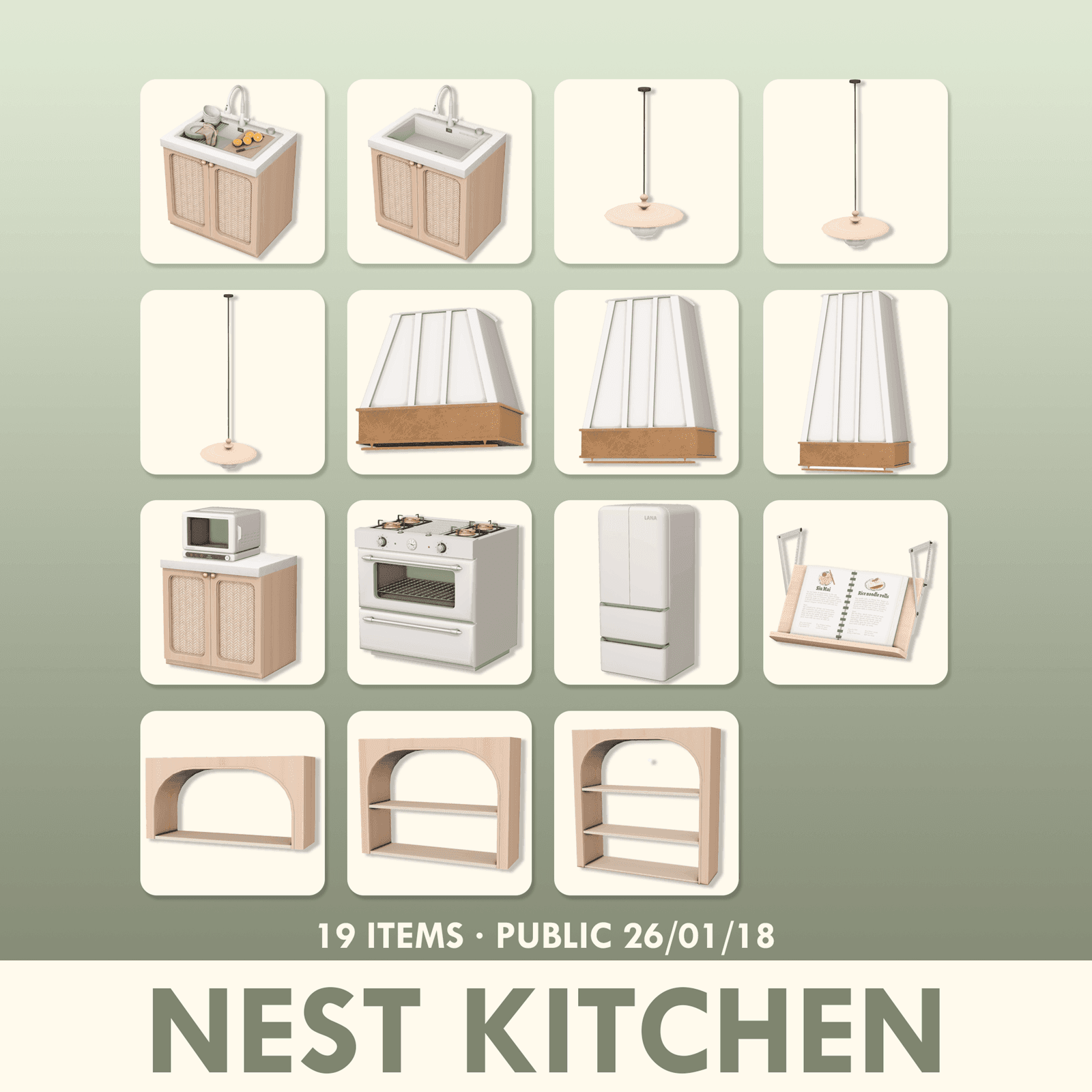 Галерея мода Набор для кухни Nest Collection Kitchen #2
